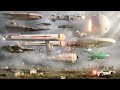 SPEED SIZE COMPARISON 3D Fictional SPACESHIPS