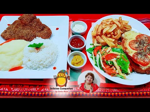 MILANESA Ó APANADO DE RES Y SUPREMA DE POLLO ESTILO DELICIAS CUSQUEÑAS PERÚ/RECETA COCINA PERUANA