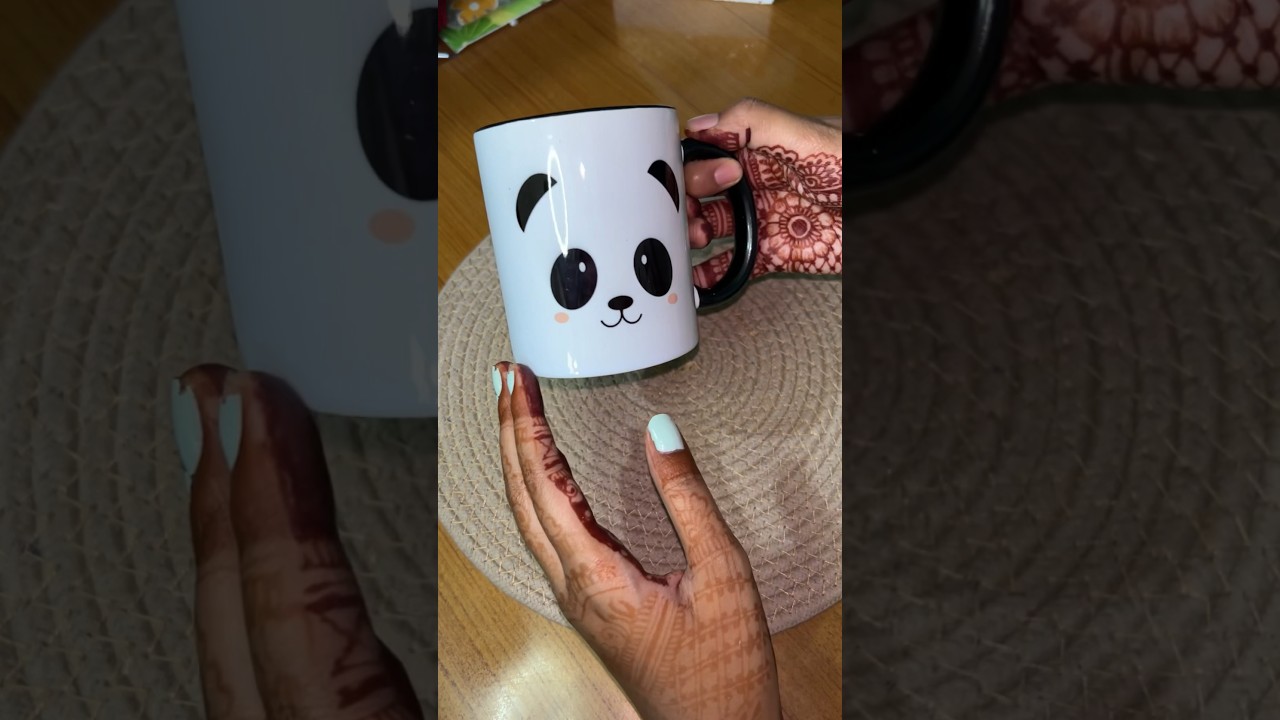 Panda🐼coffee mug☕️from meesho #meeshoshopping#haulvideo#haul#meesho#shortsfeed#ytshorts#shortsviral