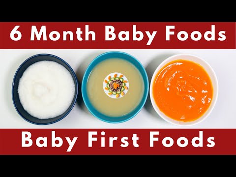 3 Baby Purees for 6 Month Olds || Baby Food ||  Homemade Baby Food Recipes || Baby First Foods