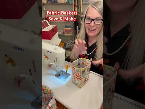 Fabric Basket - Save and Make #sewing #fabricbasket #sewingtutorial #crafts #organization