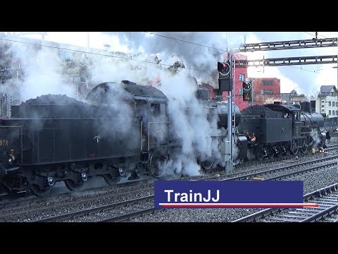 C 5/6 2978 “Elefant” & B 3/4 1367 Doppeltraktion | SBB Historic |Dampflok |Steam Locomotive|Rotkreuz