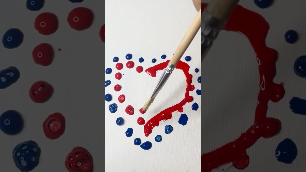 Satisfying Dot Drawing ❤️ #easydrawing #artideas #shorts #viral