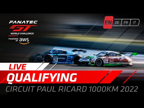 LIVE | Qualifying | Paul Ricard | Fanatec GT World Challenge Europe Powered by AWS 2022 (English)