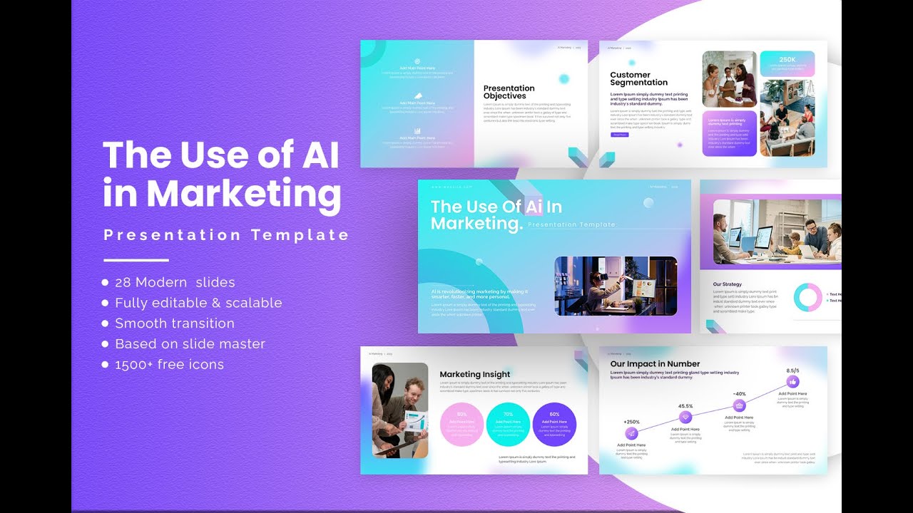AI in Marketing Presentation Template – Explain Smart Strategies with Stunning Slides
