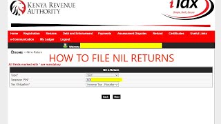 How to File KRA Nil Returns in Kenya | Step-by-Step Guide #fyp #tutorial