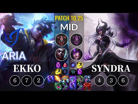 CGA Aria Ekko vs Syndra Mid - KR Patch 10.25