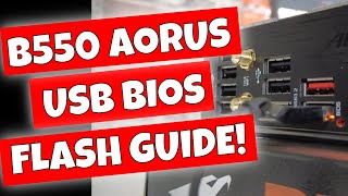 How To Use USB BIOS Flash Flashback Gigabyte B550 Aorus Master