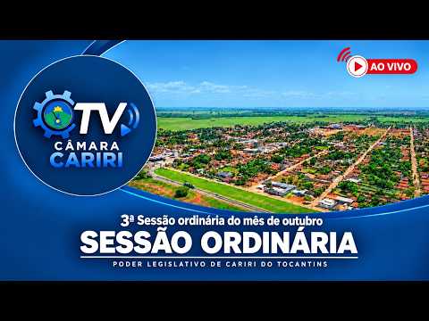 3ª SESSÃO ORDINÁRIA DO MÊS DE OUTUBRO DE 2026