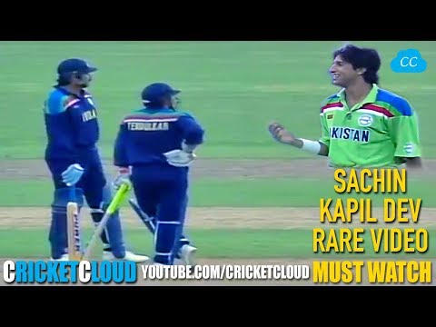 SACHIN & KAPIL DEV Entertaining Partnership vs PAKISTAN !! RARE VIDEO !!