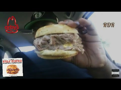 Arby's NEW HALF POUND Beef 'N Cheddar Sandwich Review...