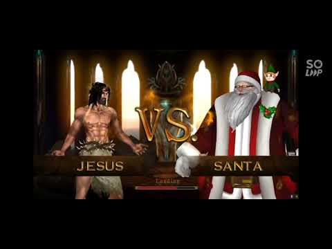 Jesus beats up Santa Claus | Caddicarus's Unholy world of Jesus games
