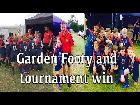 Garden football to celebrate Tickhill football tournament 2017 win