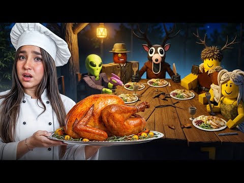 J’ai CUISINÉ pour THANKSGIVING sur 99 NUITS dans la FORÊT 🌲🦃