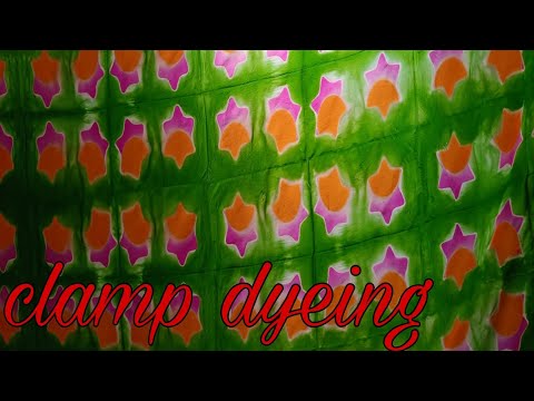 Clamp dyeing (dyeing technique) #dyeing #techniques