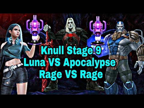 Luna VS Apocalypse Knull Stage 9 Comparison | Speed Hero VS Combat Villain - Marvel Future Fight