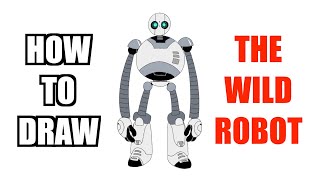 How to Draw WILD ROBOT Roz - Easy Drawing Tutorial for Beginners