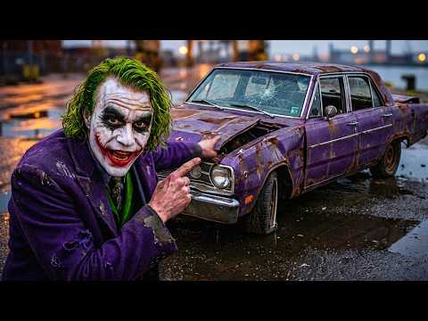 4K Full Restoration of the Joker’s Car from the 1989 Batman Movie Abandoned for 30 Years