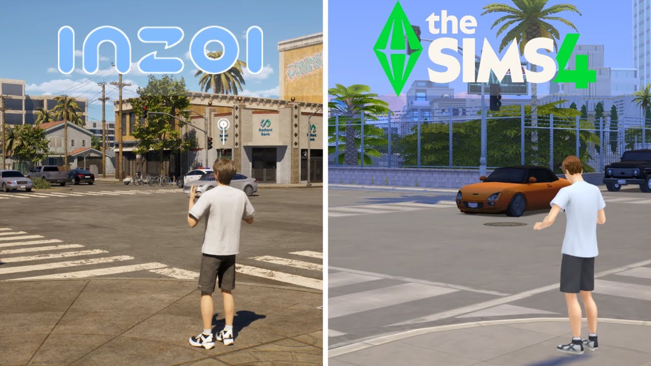 【inZOI】と【Sims 4】ゆるっと比較｜どっちの街に住みたい？