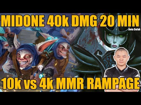 MIDONE RAMPAGE 10k MMR vs 4k MMR pub International Ranked - Dota 2