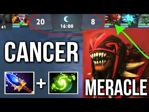 Cancer Bloodseeker Scepter and Refresher Build by Meracle Epic Comeback WTF Dota 2