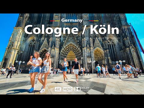 Cologne (Köln), Germany 🇩🇪 Vibrant City Walking Tour ☀️ 4K 60fps HDR | A Sunny Day Walk, 2023