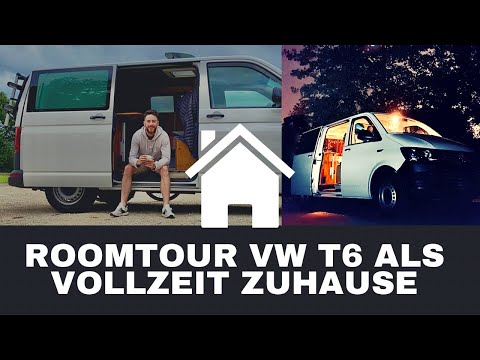 Roomtour VW T6 Transporter mit DIY Camper Ausbau als Vollzeit Zuhause