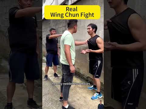 Real Wing Chun fight, one move to defeat the opponent. #kungfuskills #wingchun