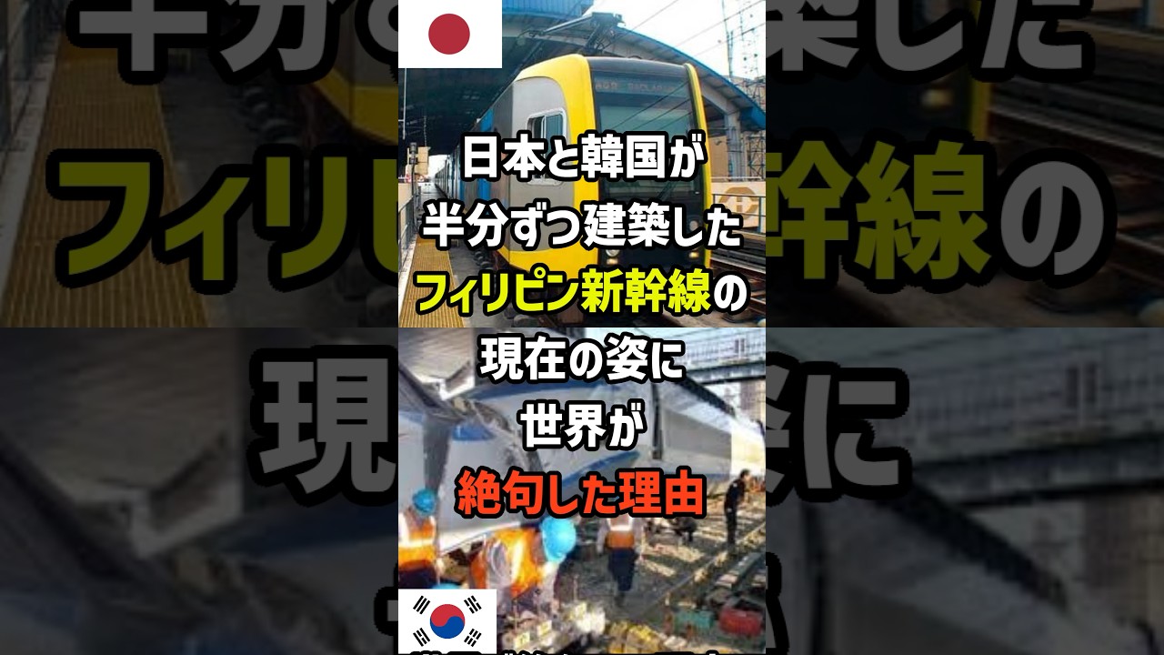 ㊗️50万再生！日本と韓国が半分ずつ建築したフィリピン新幹線の現在の姿に世界が絶句した理由