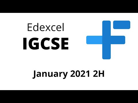 IGCSE Maths Edexcel January 2021 Paper 2H