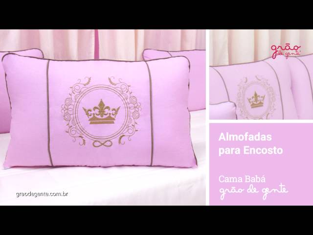 Kit Cama Babá Coroa Brasão Rosa | Ref: 53783