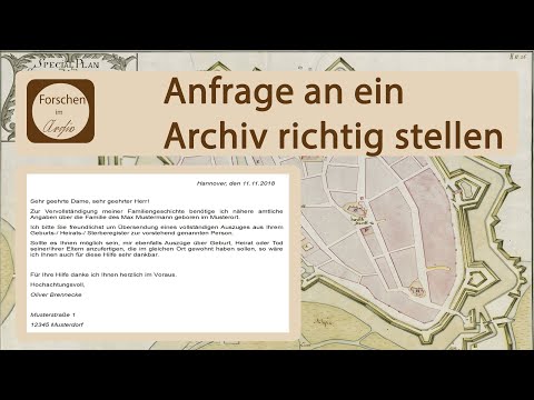 Wie stellt man eine Anfrage an ein Archiv richtig?