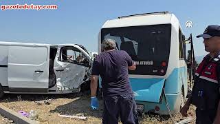 Manisa’da korkunç kaza: 1 kişi öldü, 10 kişi yaralandı