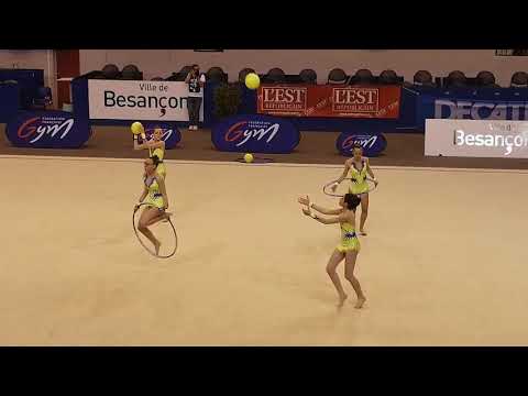 Passage Lylie, TFB 15 et moins, championnat de France de GR à Besançon