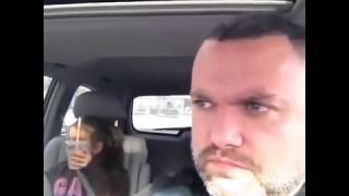 Dad throw girl milkshake  AKA GOOD PARENTING