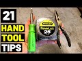 21 HAND TOOL TIPS TRICKS SECRETS Hammer Screwdriver Tape Measure Pliers MORE HAND TOOLS