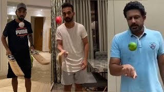 K L Rahul, Ajinkya Rahane And Anil Kumble Participate Bat Challenge