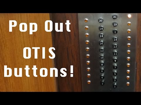 Historic OTIS Autotronic Elevators at Investment Building Pittsburgh PA with POP OUT BUTTONS
