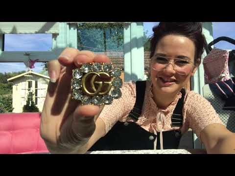 Review of My Gucci Metal Double G Crystal Brooch