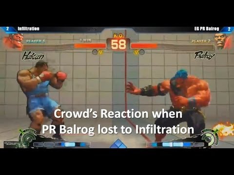 Crowd's reaction when PR Balrog (Balrog) lost to Infiltration (Hakan) - EVO 2013 DAY 3