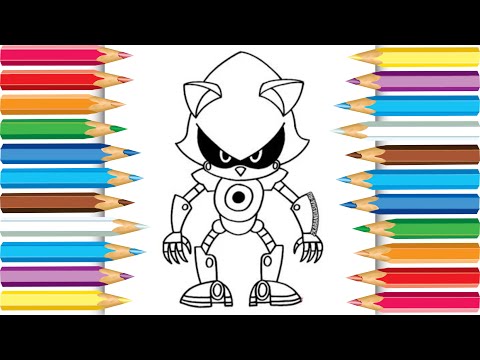 How to coloring Metal Sonic. Robot supremacy Wiki -fandom Coloring pages