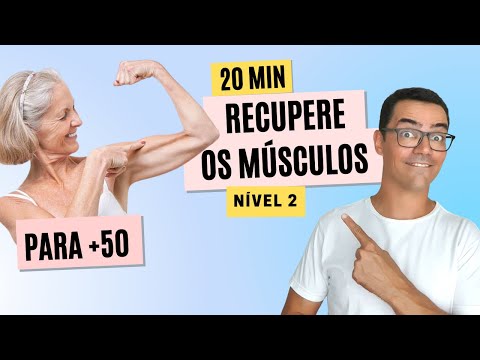 Exercícios para RECUPERAR OS MÚSCULOS | Nível 2 | Para mulheres com + 50 | Exercícios para Idosos