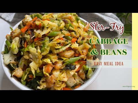 Stir-Fry Cabbage and Beans