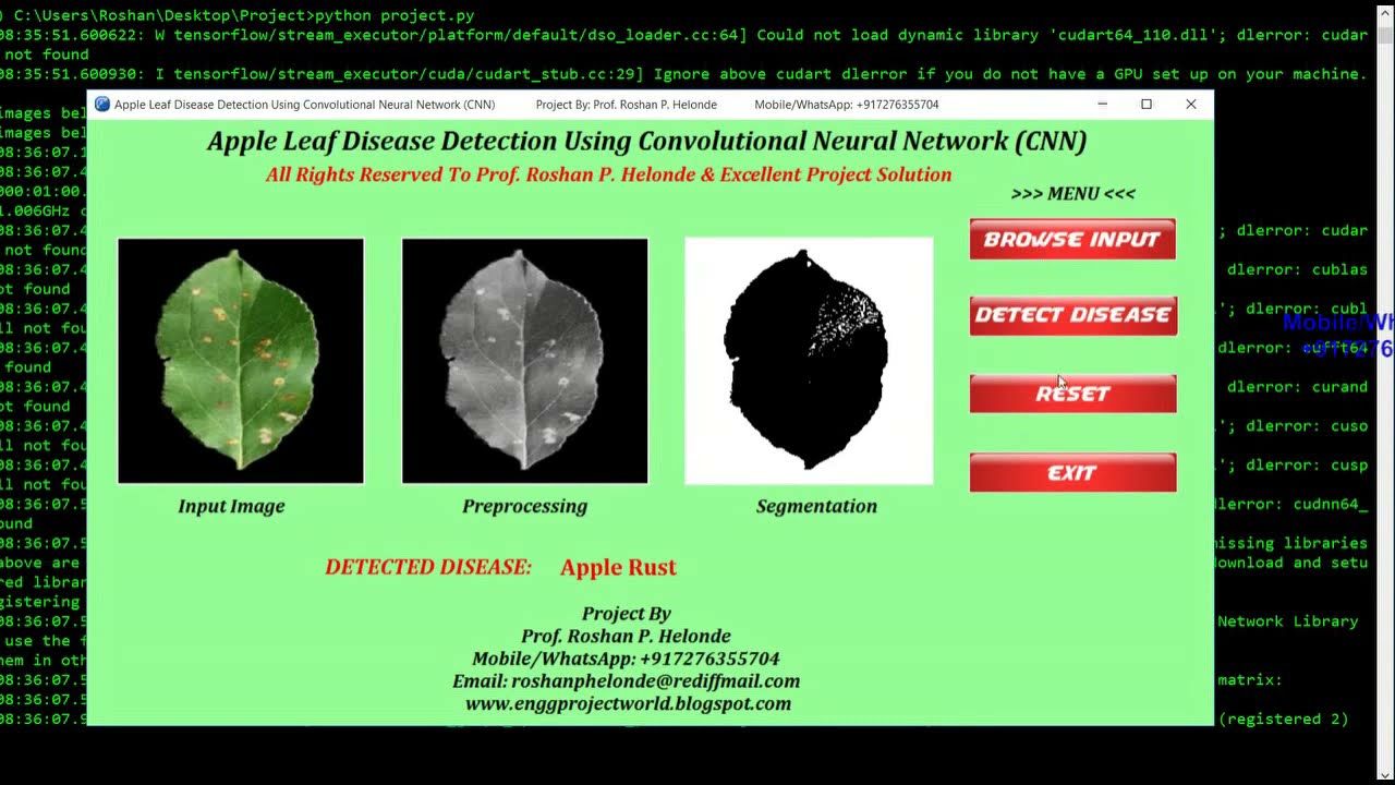 Apple Leaf Disease Detection Using Convolutional Neural Network (CNN) | Python Project Source Code