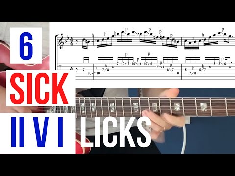 6 Modern Jazz Guitar II V I Licks