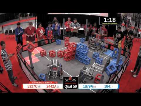2015 VRC Sci Q59 - 5327C 2442A vs 1879A 184 - 48 to 40 - VEX Worlds 2015 - Science Division
