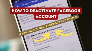 How To Deactivate Facebook Account If You Forgot Your Password And Email