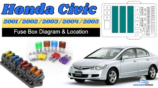 Fuse Box Location & Diagrams: Honda Civic 2001 / 2002 / 2003 / 2004 / 2005 User Manual