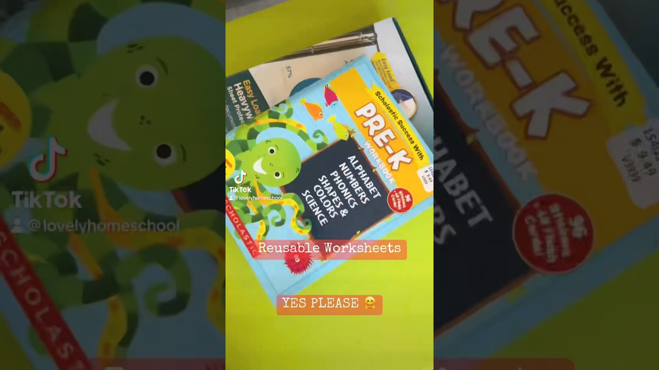 Reusable #Worksheets #SheetProtector Hack #Homeschooling Multiple Kids #MorningMenu #preschool