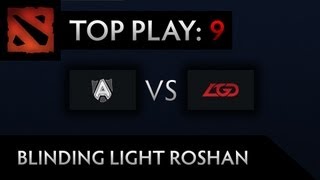 Dota 2 TI3 Top Play - Clip 9 - Blinding Light Roshan Fight
